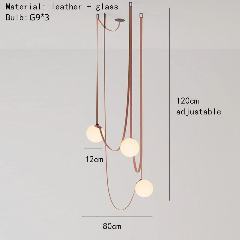 Nordic Minimalist Belt Headboard Pendant Lights