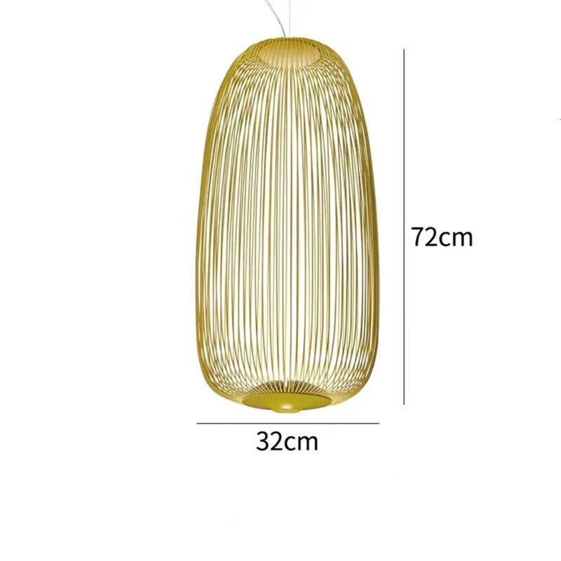 Spokes Pendant Minimalist Birdcage Hanging Light