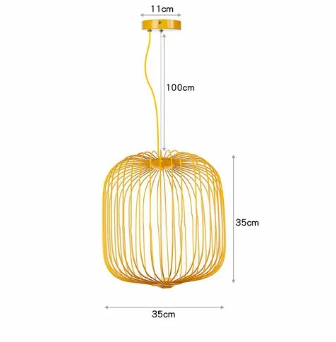Spokes Pendant Minimalist Birdcage Hanging Light
