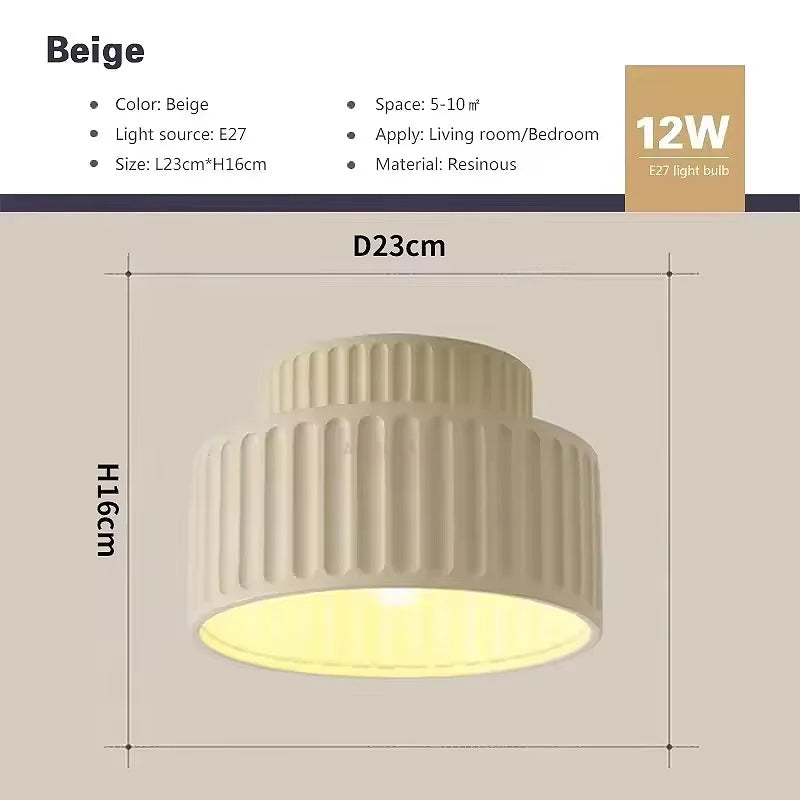 Two Tiered Nordic Resin Cylindrical Decoration Ceiling Lamp