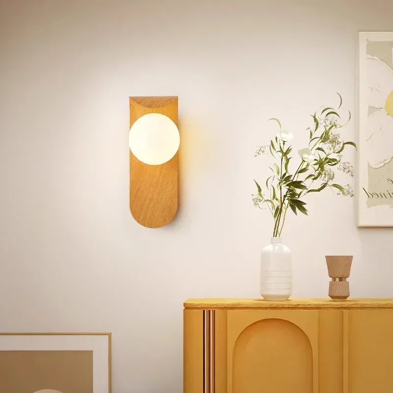 Wood Wall Lamp Acrylic LED Lamp Shad