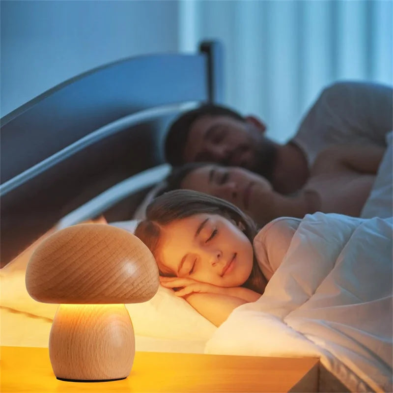 Creative Mushroom LED Portable, Cordless, Rechargeable Mushroom Night Light