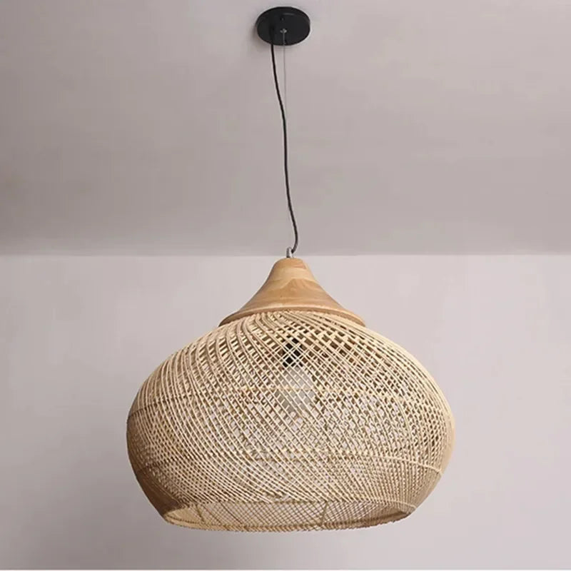 Pendant Vintage Handmade Rattan Lamp