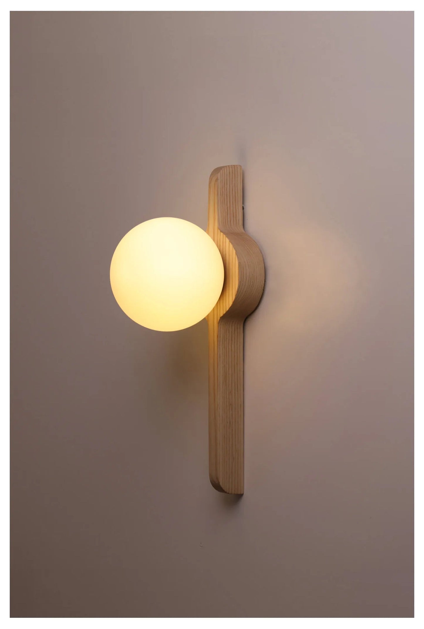 Globe Glass Moonlight Wall Sconce Light