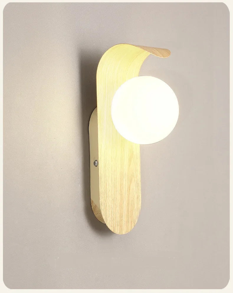 Wood Wall Lamp Acrylic LED Lamp Shad