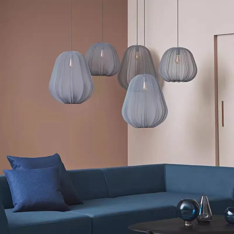 Nordic Creative Chandelier Lantern Balloon Fabric Lamp