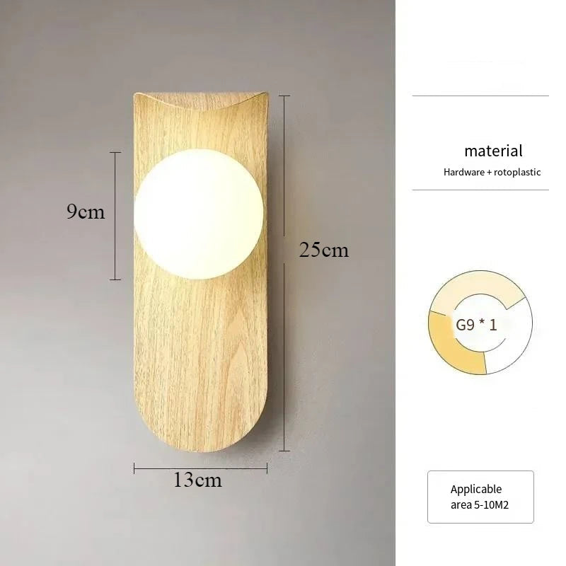Wood Wall Lamp Acrylic LED Lamp Shad