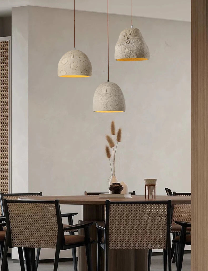Japanese Style Personalized Creative Art Cement Decor Chandelier