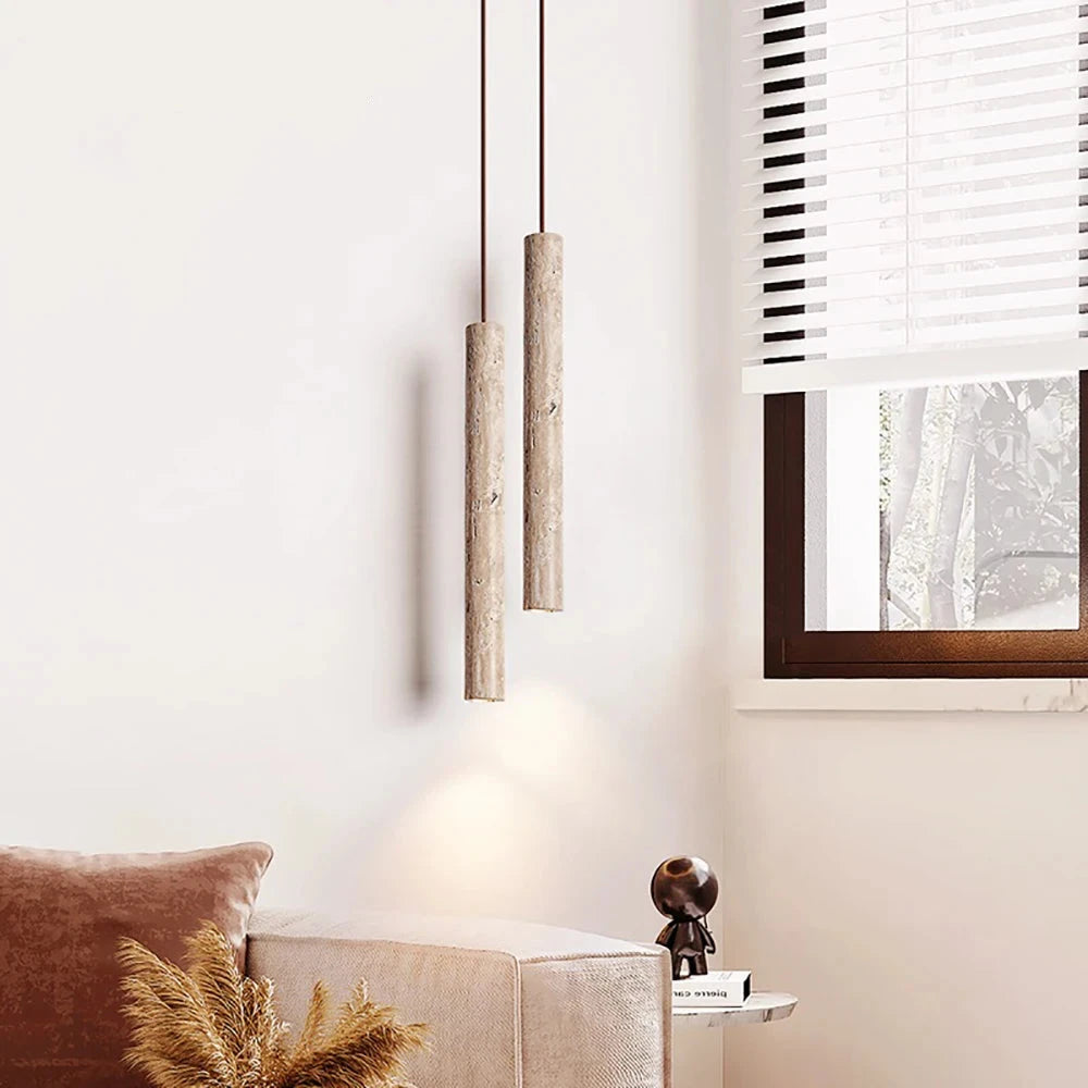 Nordic Yellow Cave Stone Hanging Light