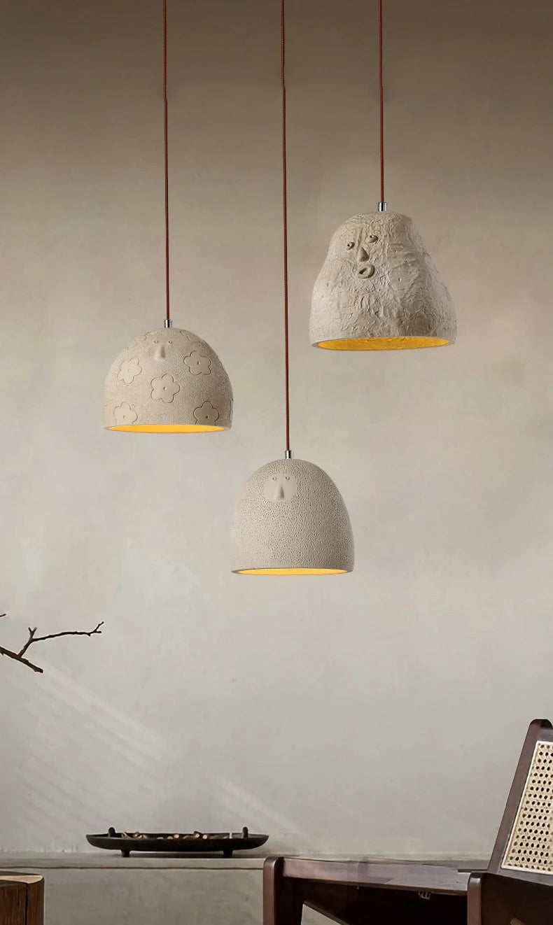Japanese Style Personalized Creative Art Cement Decor Chandelier