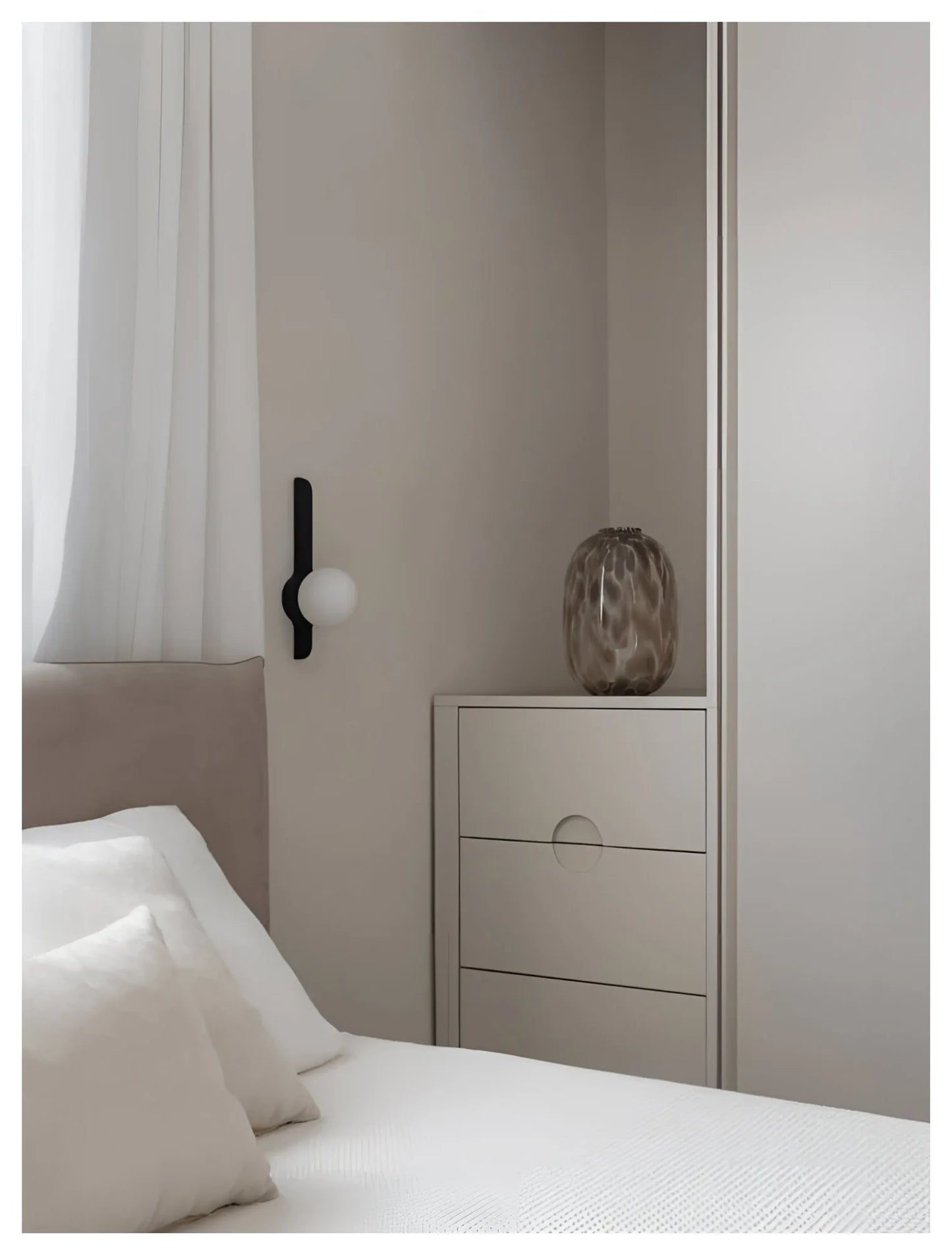 Globe Glass Moonlight Wall Sconce Light