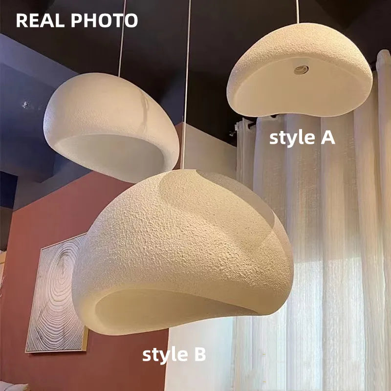 Resin Wabi Sabi LED Pendant Hanging Chandelier Lights
