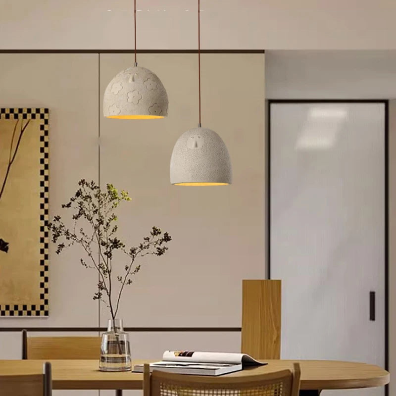 Japanese Style Personalized Creative Art Cement Decor Chandelier