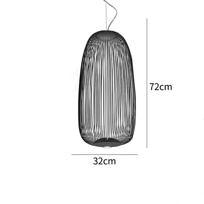 Spokes Pendant Minimalist Birdcage Hanging Light