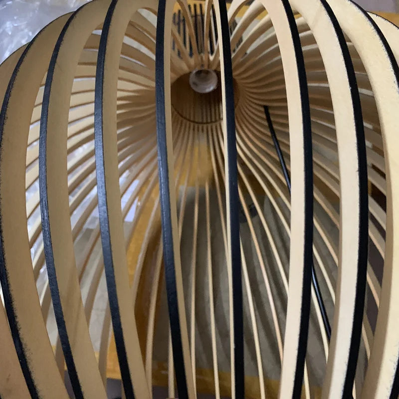 Nordic Wood Birdcage Pendant Light