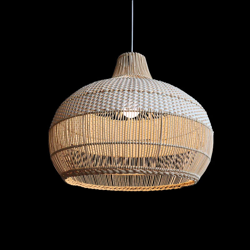 Rattan Hand Woven Vintage Chandeliers Pendant Lights