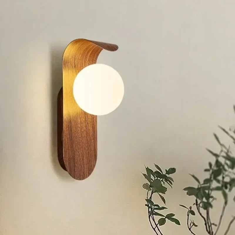 Wood Wall Lamp Acrylic LED Lamp Shad