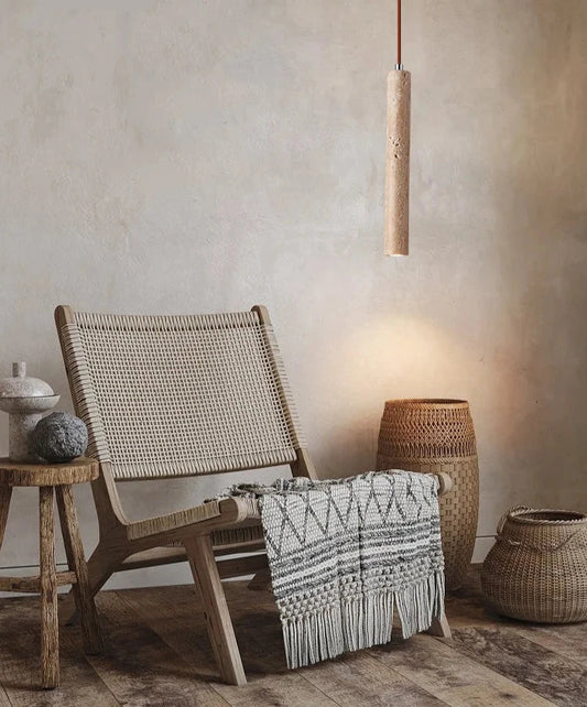 LED Long Tubular Stone Ceiling Lamp