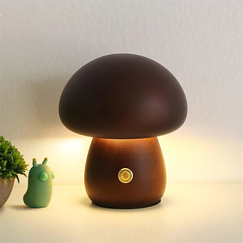 Creative Mushroom LED Portable, Cordless, Rechargeable Mushroom Night Light
