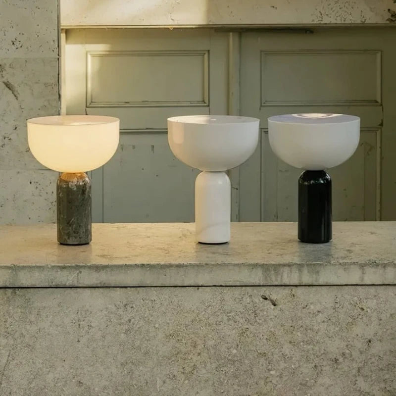 Danish Design Decorative Modern Marble Mushroom Touch Lamp