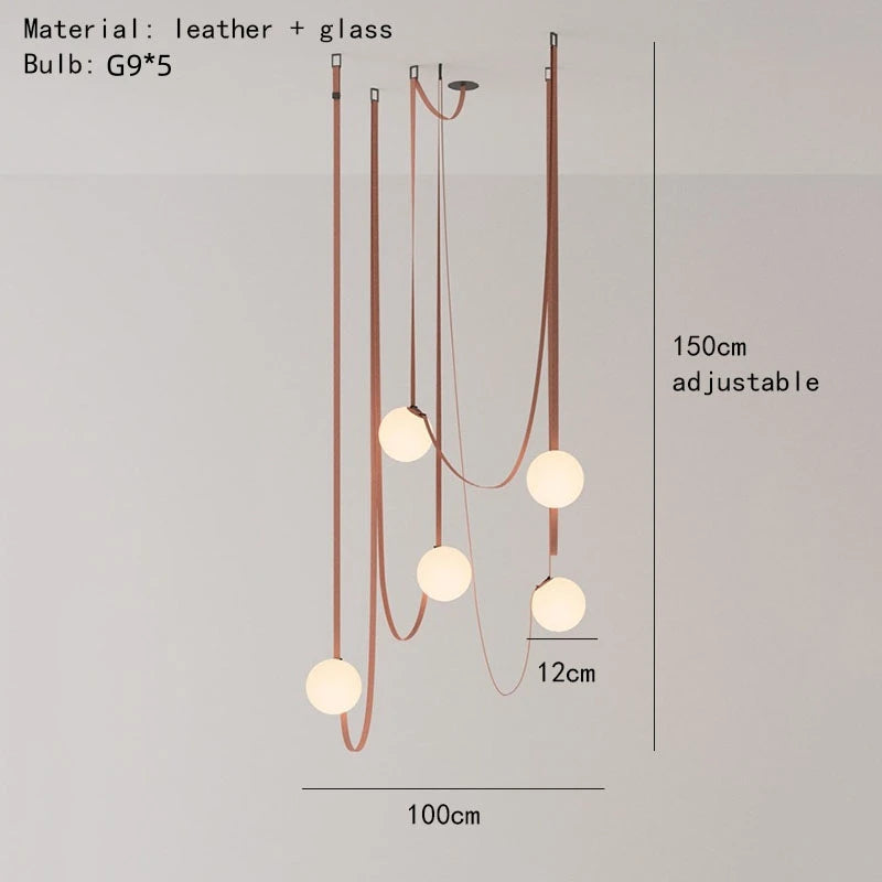 Nordic Minimalist Belt Headboard Pendant Lights