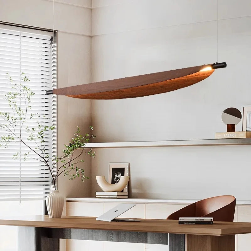 Japanese Wabi Sabi Style Wood Grain LED Pendant Light