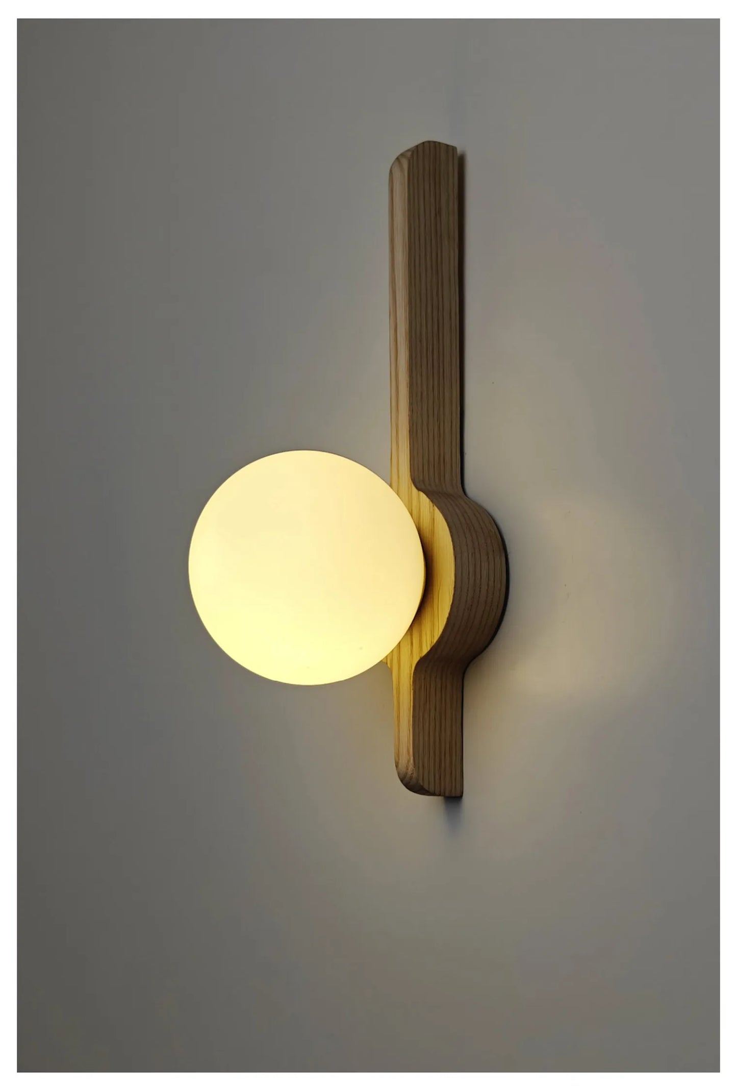 Globe Glass Moonlight Wall Sconce Light