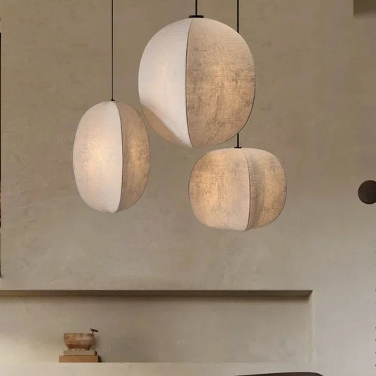 Wabi-Sabi Korean Style Cage LED Lighting Fixtures