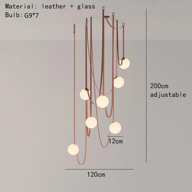 Nordic Minimalist Belt Headboard Pendant Lights