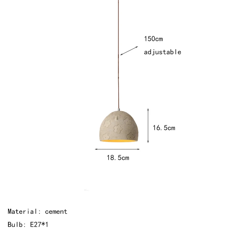 Japanese Style Personalized Creative Art Cement Decor Chandelier