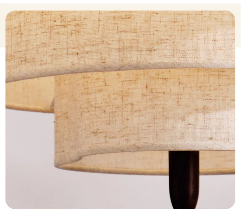 Nordic Minimalist Wabi-Sabi Fabric Chandelier Lamp Fixture