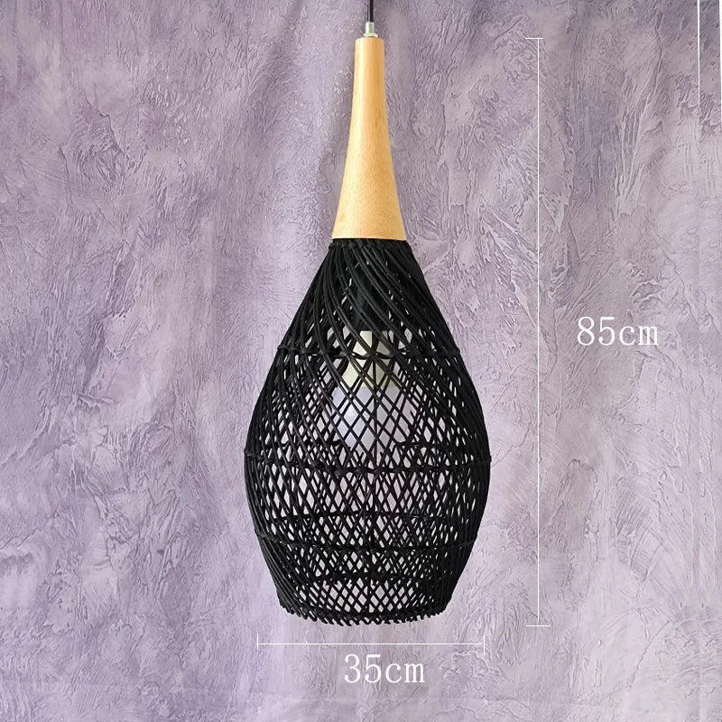 Pendant Vintage Handmade Rattan Lamp