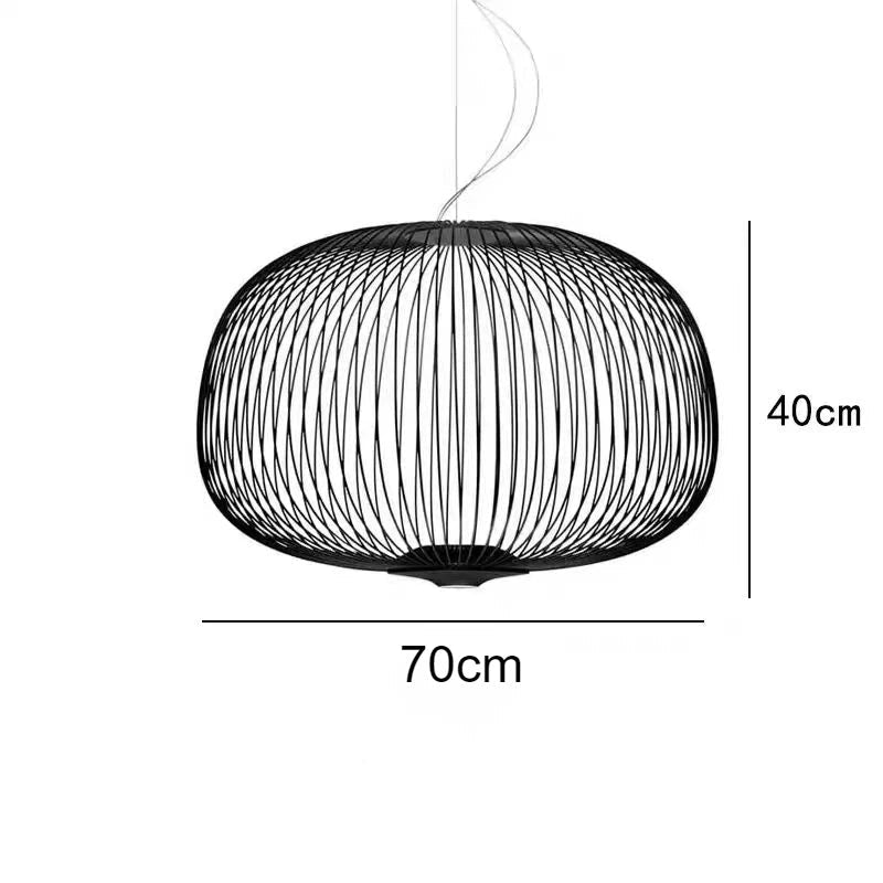 Spokes Pendant Minimalist Birdcage Hanging Light
