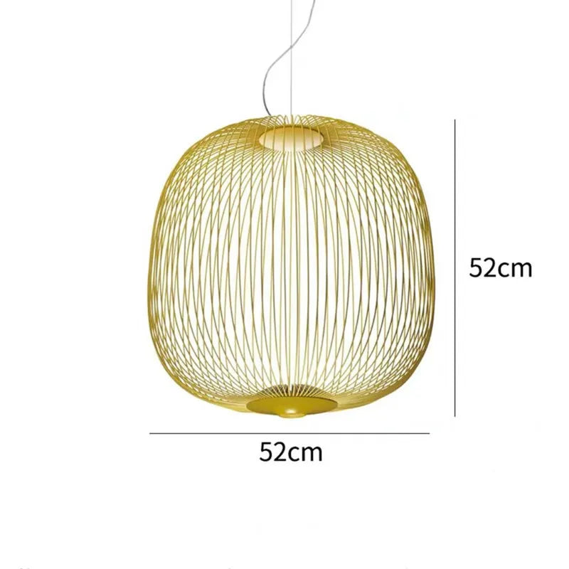 Spokes Pendant Minimalist Birdcage Hanging Light