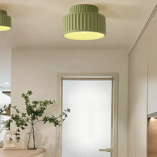 Two Tiered Nordic Resin Cylindrical Decoration Ceiling Lamp