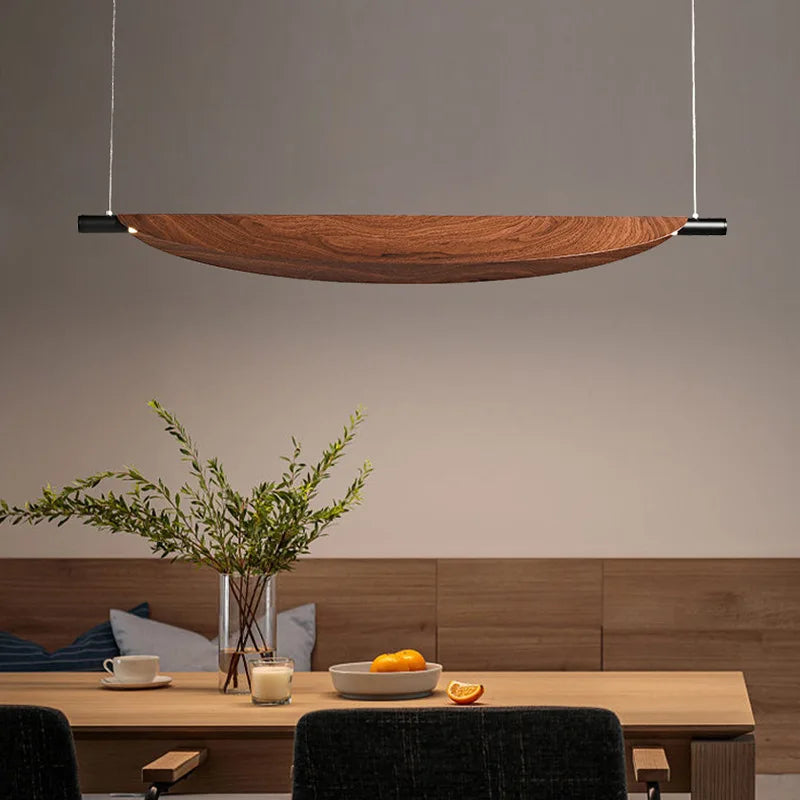 Japanese Wabi Sabi Style Wood Grain LED Pendant Light