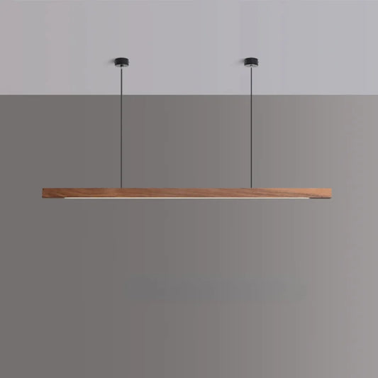 Nordic Wood Pendant LED  Strip Hanging Celling Lamp