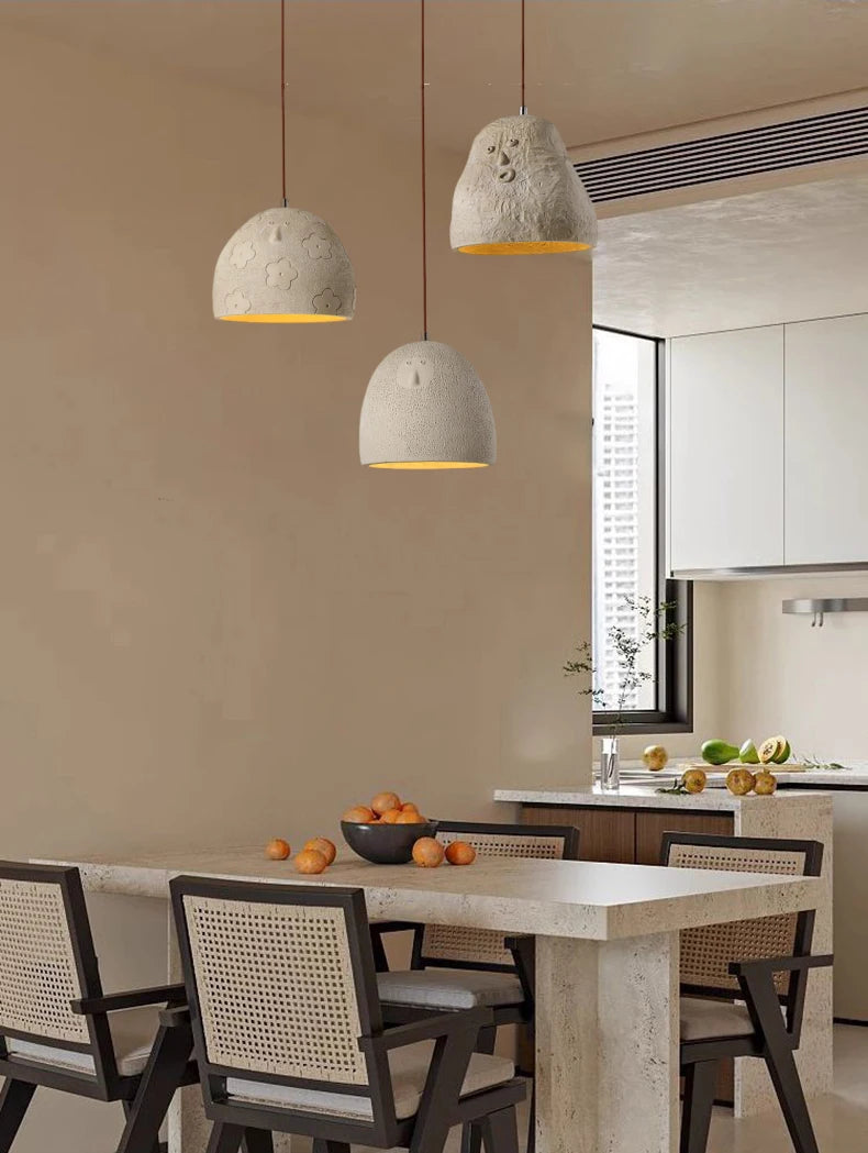 Japanese Style Personalized Creative Art Cement Decor Chandelier