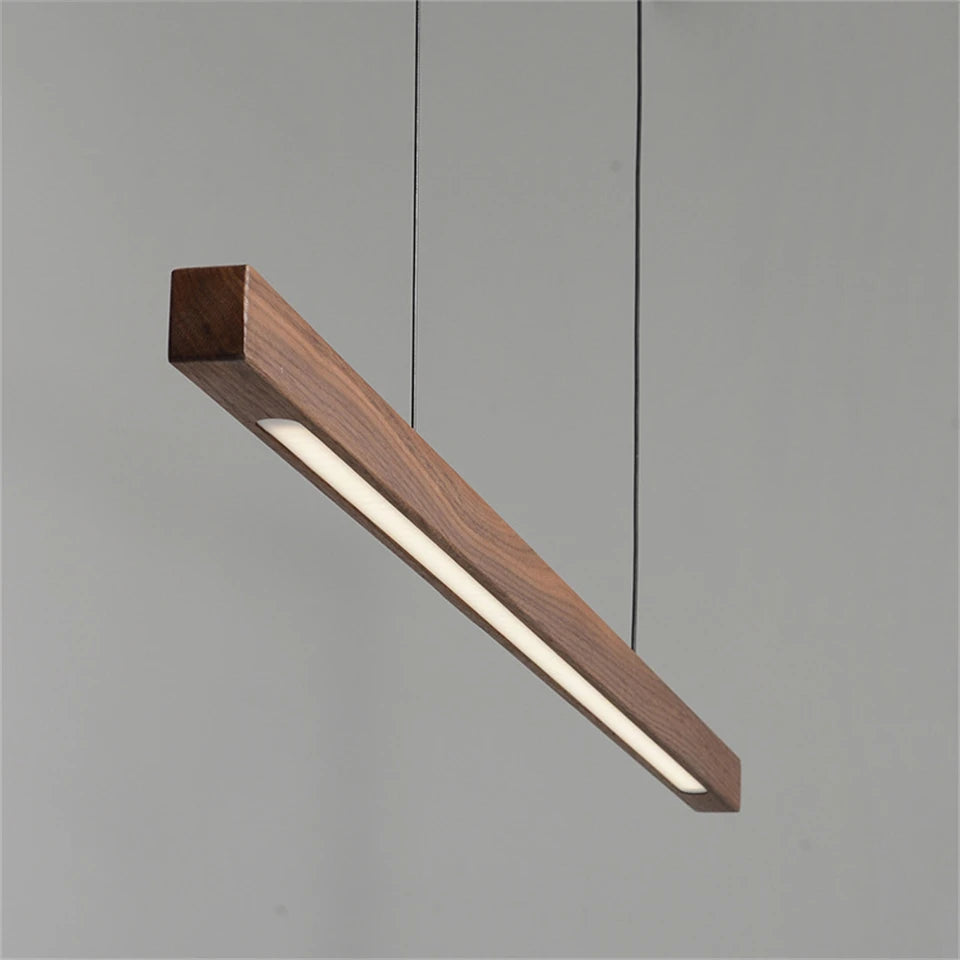Wooden Tubular Pendant Lights