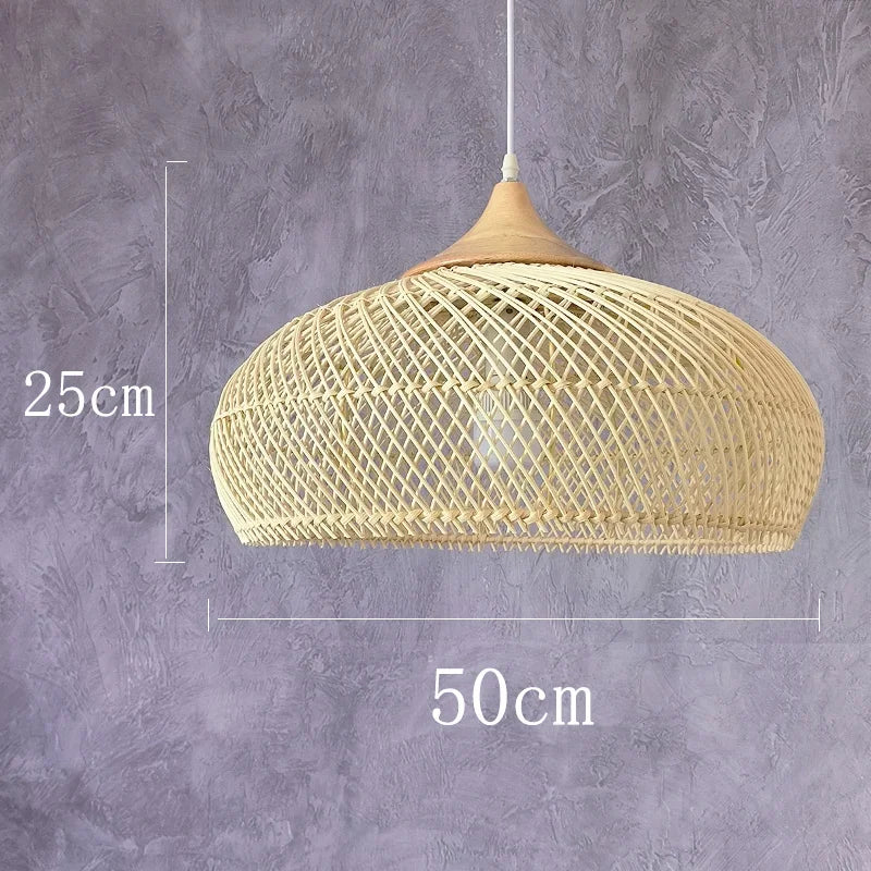 Pendant Vintage Handmade Rattan Lamp