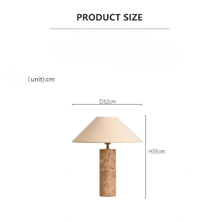 Japanese Wabi-Sabi Style Marble Desk Lamp