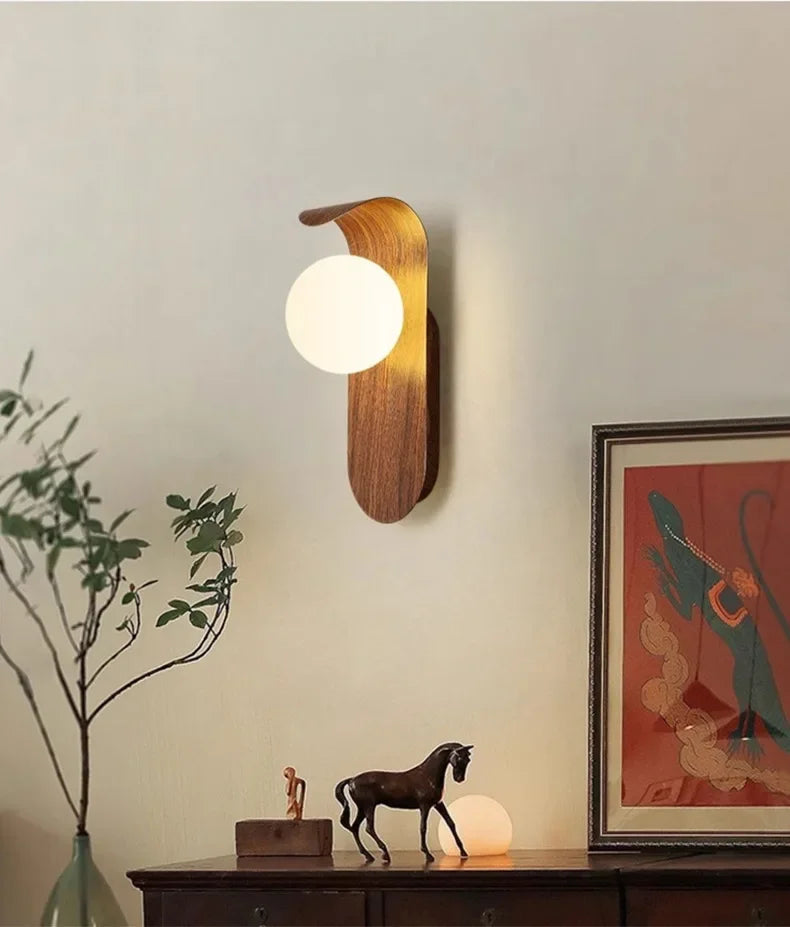 Wood Wall Lamp Acrylic LED Lamp Shad