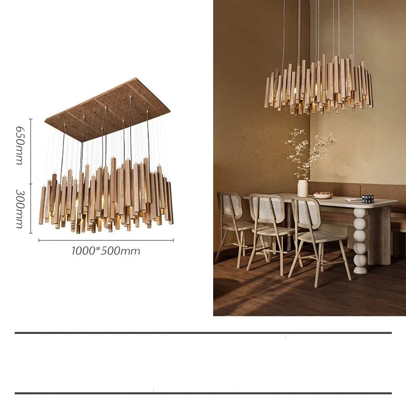 Chandelier with dimensions and specifications displayed on a white background