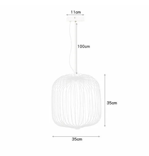 Spokes Pendant Minimalist Birdcage Hanging Light