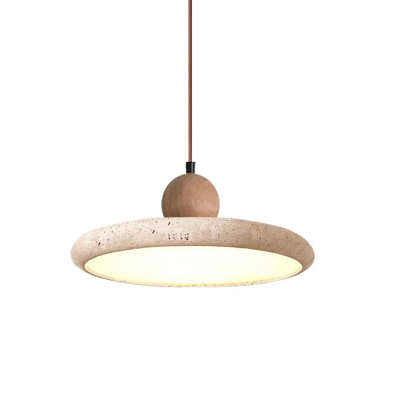 Modern Natural Stone LED Pendant Light Nordic Retro Travertine Chandelier for Dining Room Beside Home Decor Light Fixtures