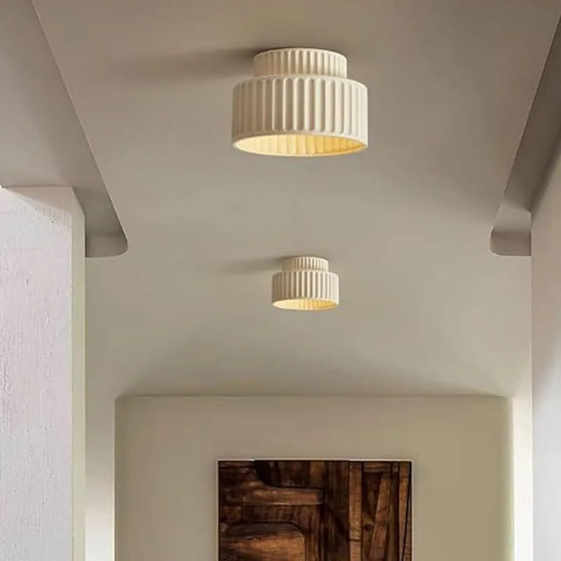 Two Tiered Nordic Resin Cylindrical Decoration Ceiling Lamp