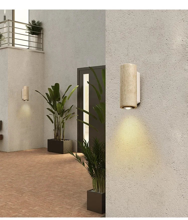 Modern Background Indoor/Outdoor Stone Sconce Lighting
