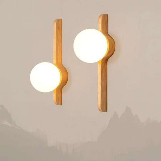 Globe Glass Moonlight Wall Sconce Light