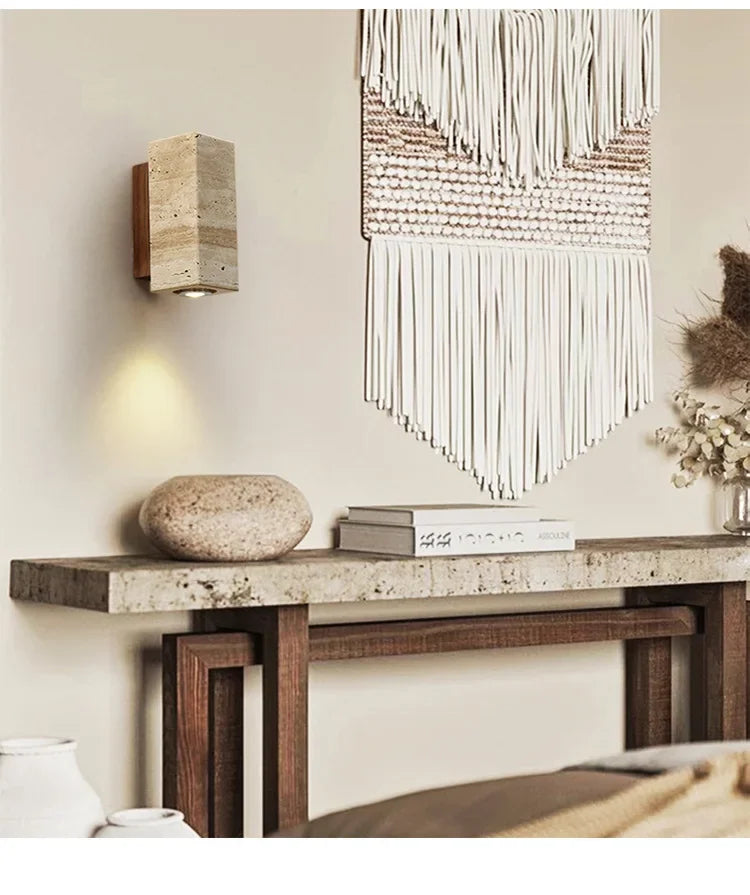 Modern Background Indoor/Outdoor Stone Sconce Lighting