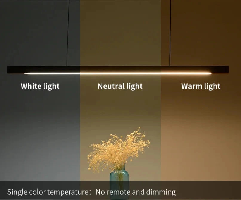 Nordic Wood Pendant LED  Strip Hanging Celling Lamp
